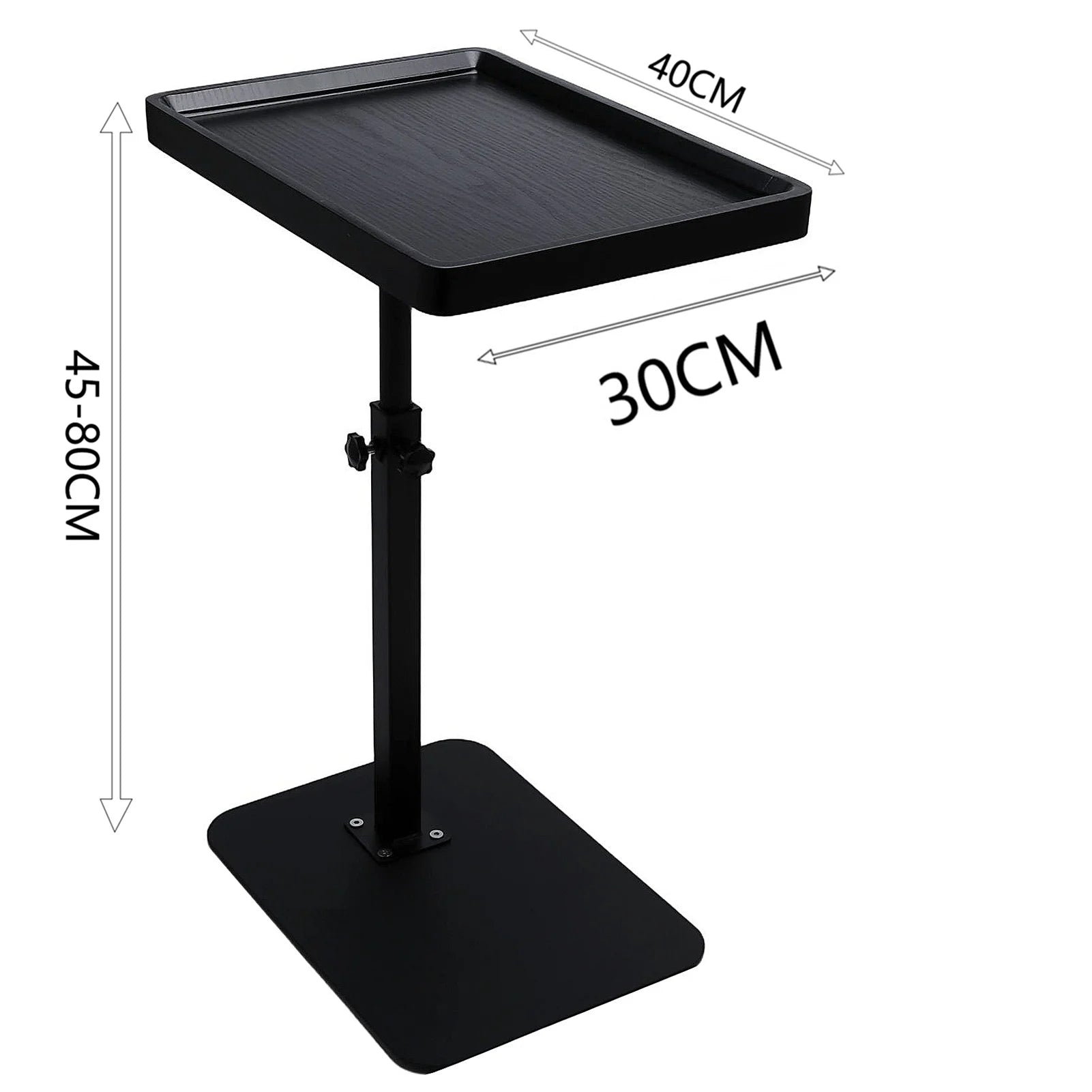 C shaped living room side table sofa cabinet mobile coffee simple small square bedroom bedside with wheel - black color