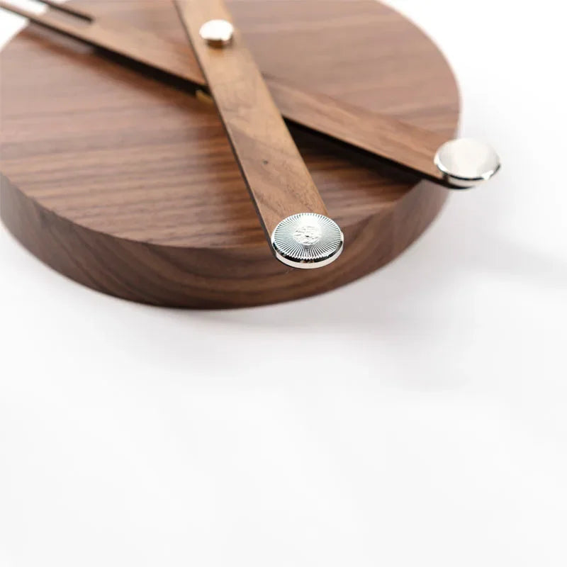 Large solid wood wall clock needles dial high torque quartz movement diy walnut spain hands clocks mechanism silent