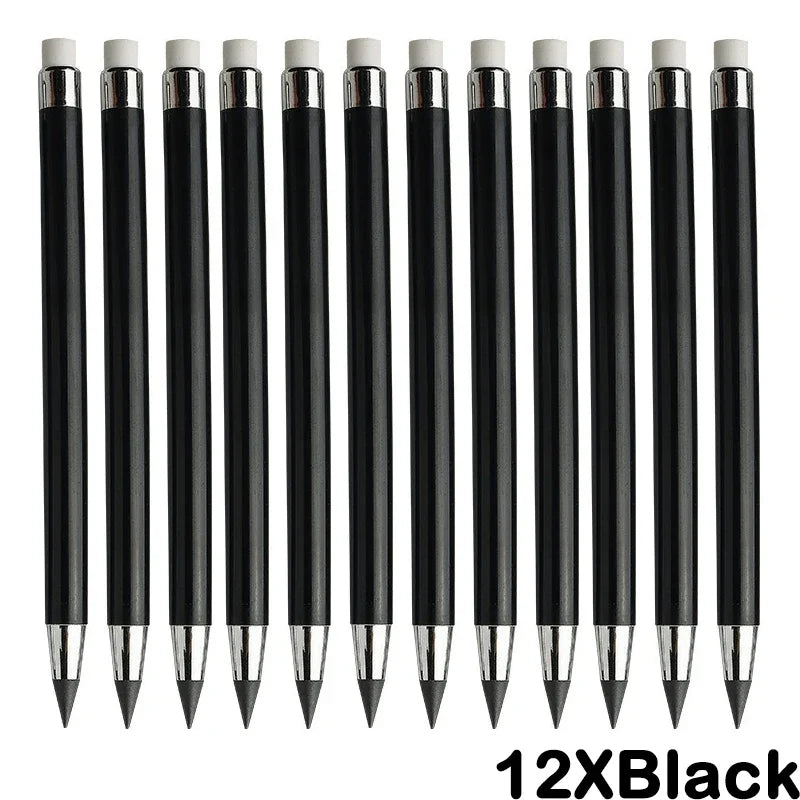 12 colors unlimited writing color pencil no ink novelty eternal pencils pen art painting school office supplies