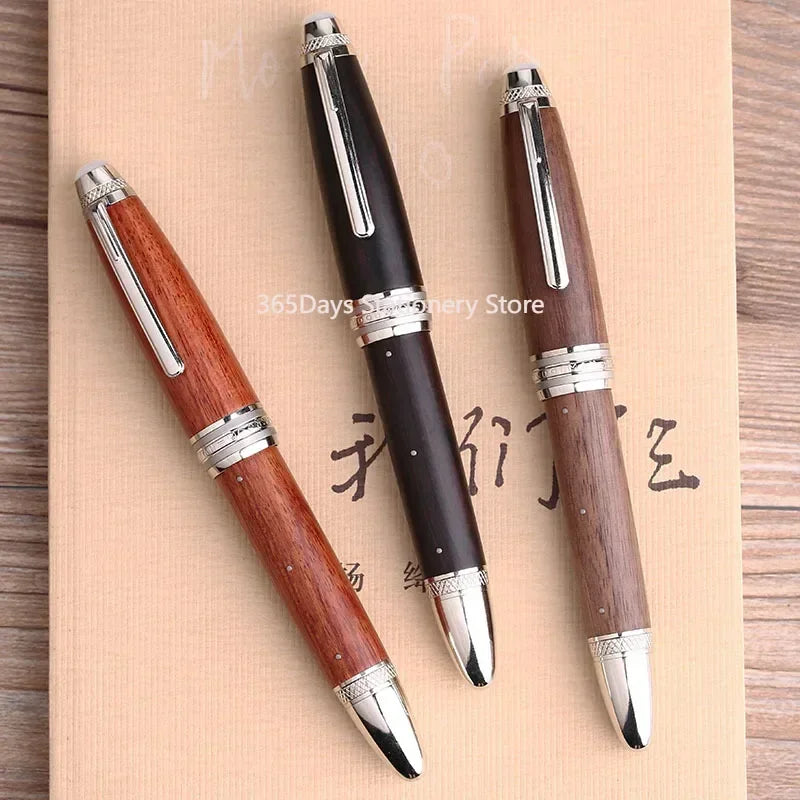 Handmade majohn m1000 wood fountain pen bock nib rivet pearl top office school supplies stationery writing