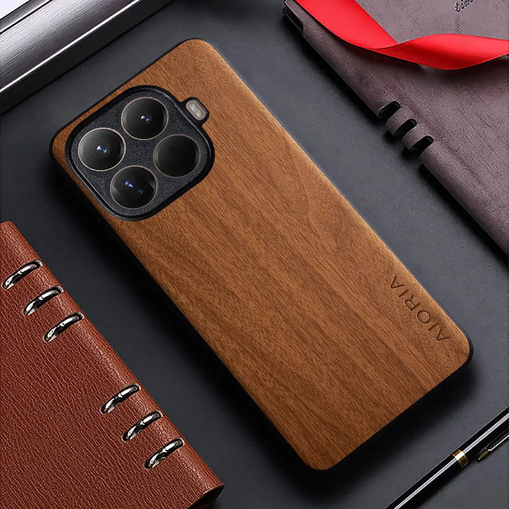Case for xiaomi 15t pro 15 14t 13t 12t ultra funda bamboo wood pattern leather back cover xiaomi 15t pro 14t 13t case