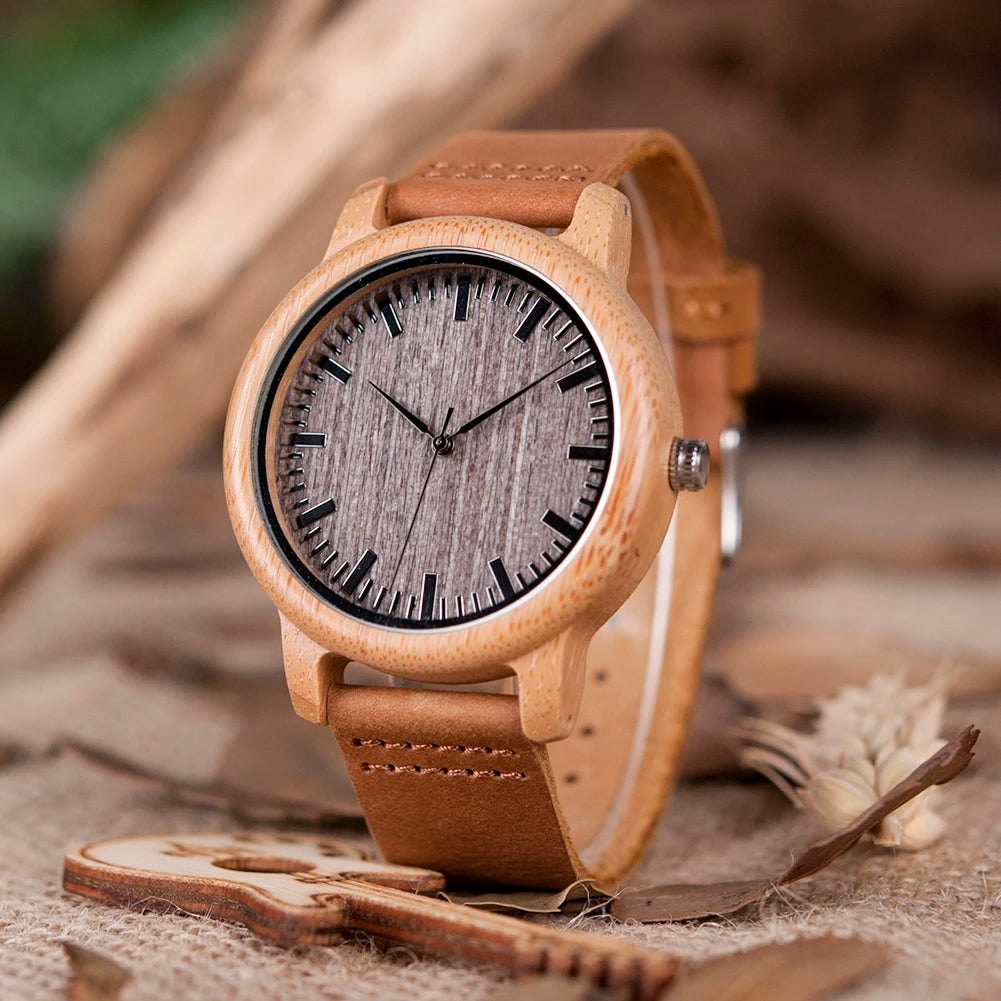 Bobo bird watch women relogio masculino quartz watches men bamboo wood couple wristwatches gifts items drop shipping