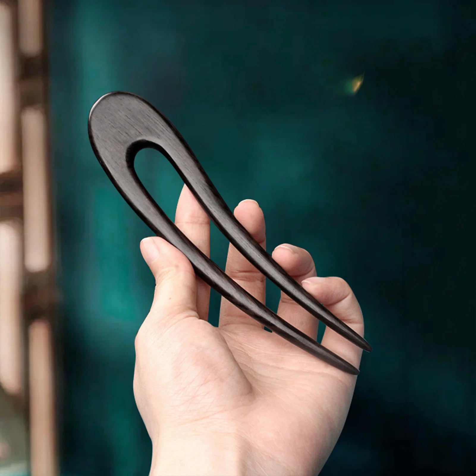 Simple chinese hair sticks wooden u shaped forks for women bun maker hairpins accessories retro fashion headpieces