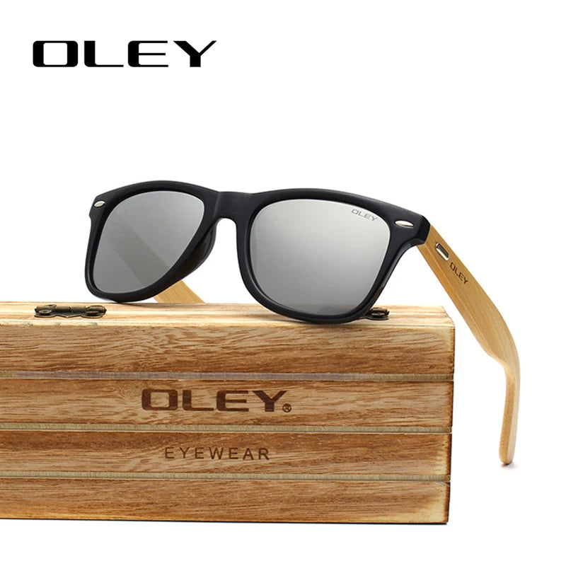 Oley original design bamboo natural wooden handmade sunglasses men polarized eyewear sun glasses for women customizable