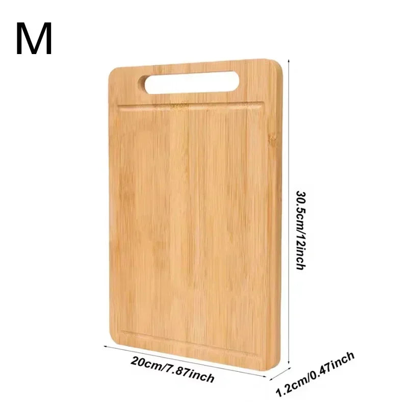 Wxcoo kitchen wooden chopping boards double-sided serving board for meat fruit and vegetable cutter solid cutting - m