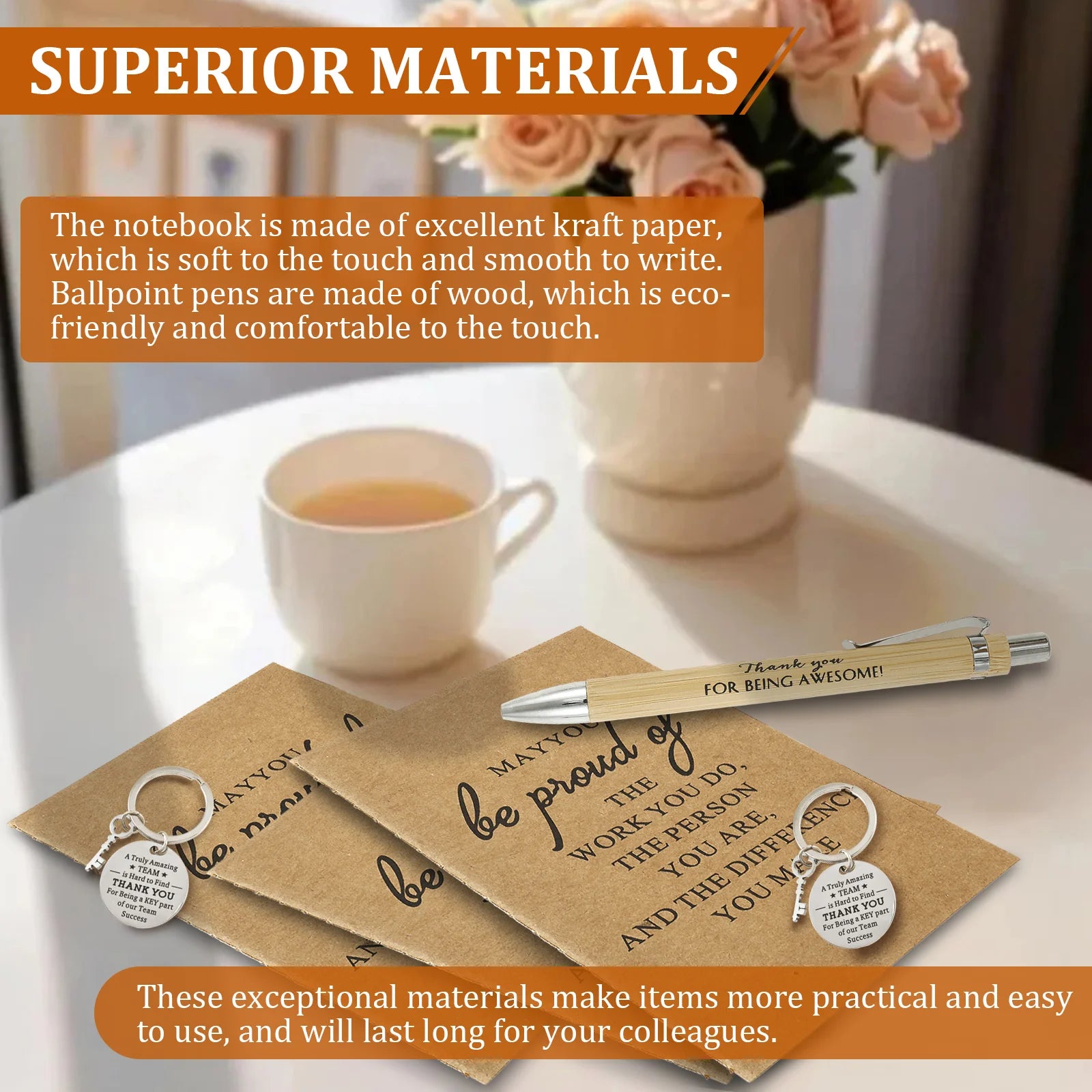 15pcs wooden ballpoint pens team thank you gift with card office school writing stationery business pen birthday party