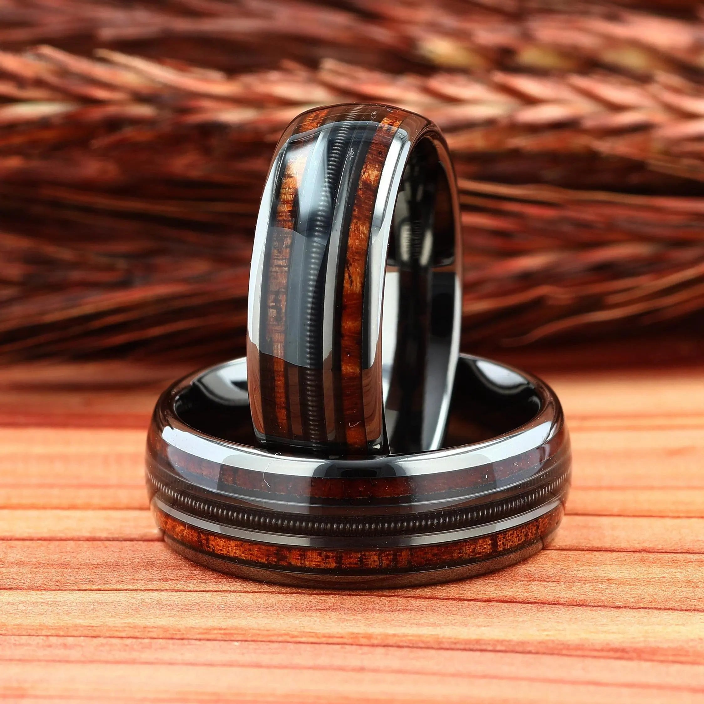 fashion-8mm-silver-color-stainless-steel-guitar-string-rings-for-men-whiskey-barrel-wood-inlay-guitarist-ring-men-wedding-band