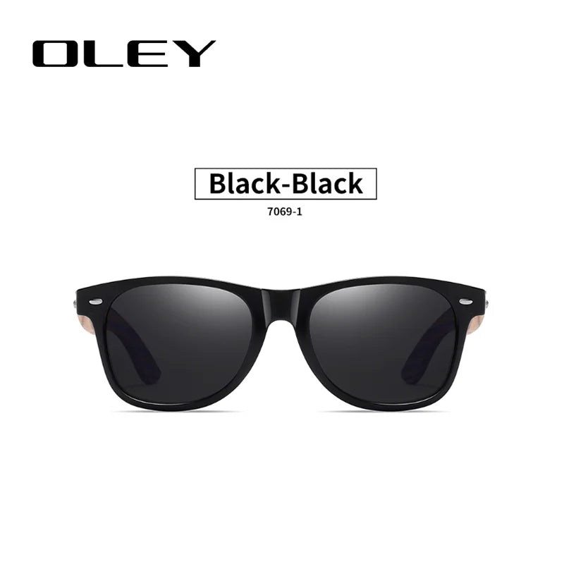 Oley brand 2022 fashion handmade natural wooden sunglasses for men women polarized sun glasses uv400 mirror male