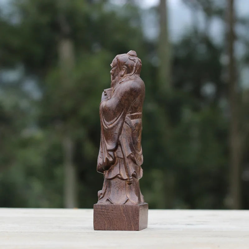 Agarwood carving confucius statue living room shop office desktop decoration gift for teacher’s day crafts feng shui