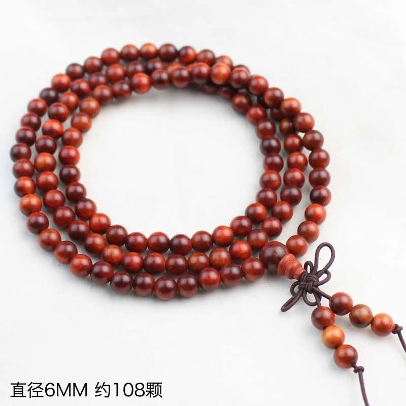 Indonesian blood dragon wood bracelet 2.0 log ice translucent 108 buddha beads couple jewelry gift amulet - long1086mm