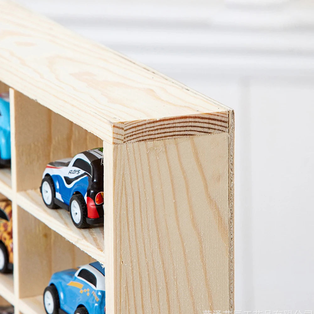 48 grids solid wood display cabinet wall mounted racks blind boxes collection box 10 layers storage shelf car model