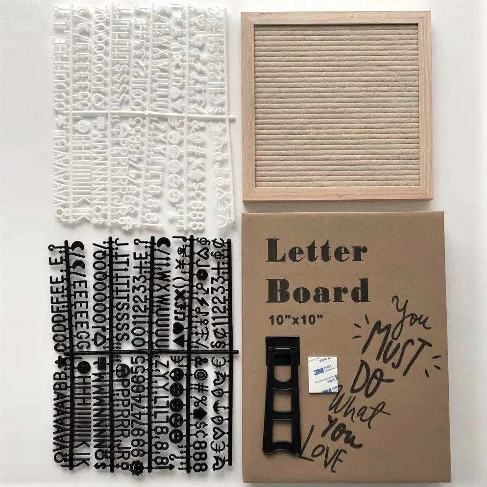 10*10 felt letter decorative boards wood message board birthday party letterboard 460 letters photo frame with bracket