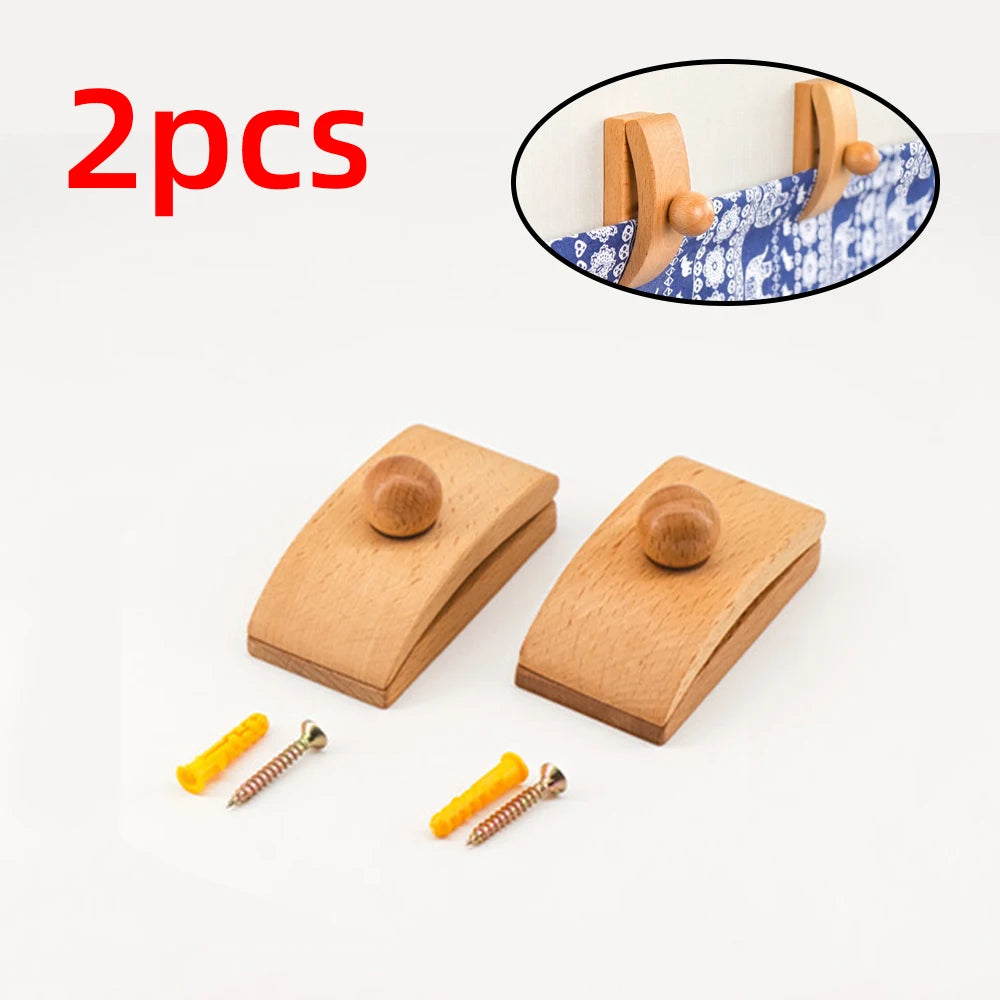 Quilt hangers for wall display versatile wooden rug hanging decorate with blanket and tapestry - 2pcs