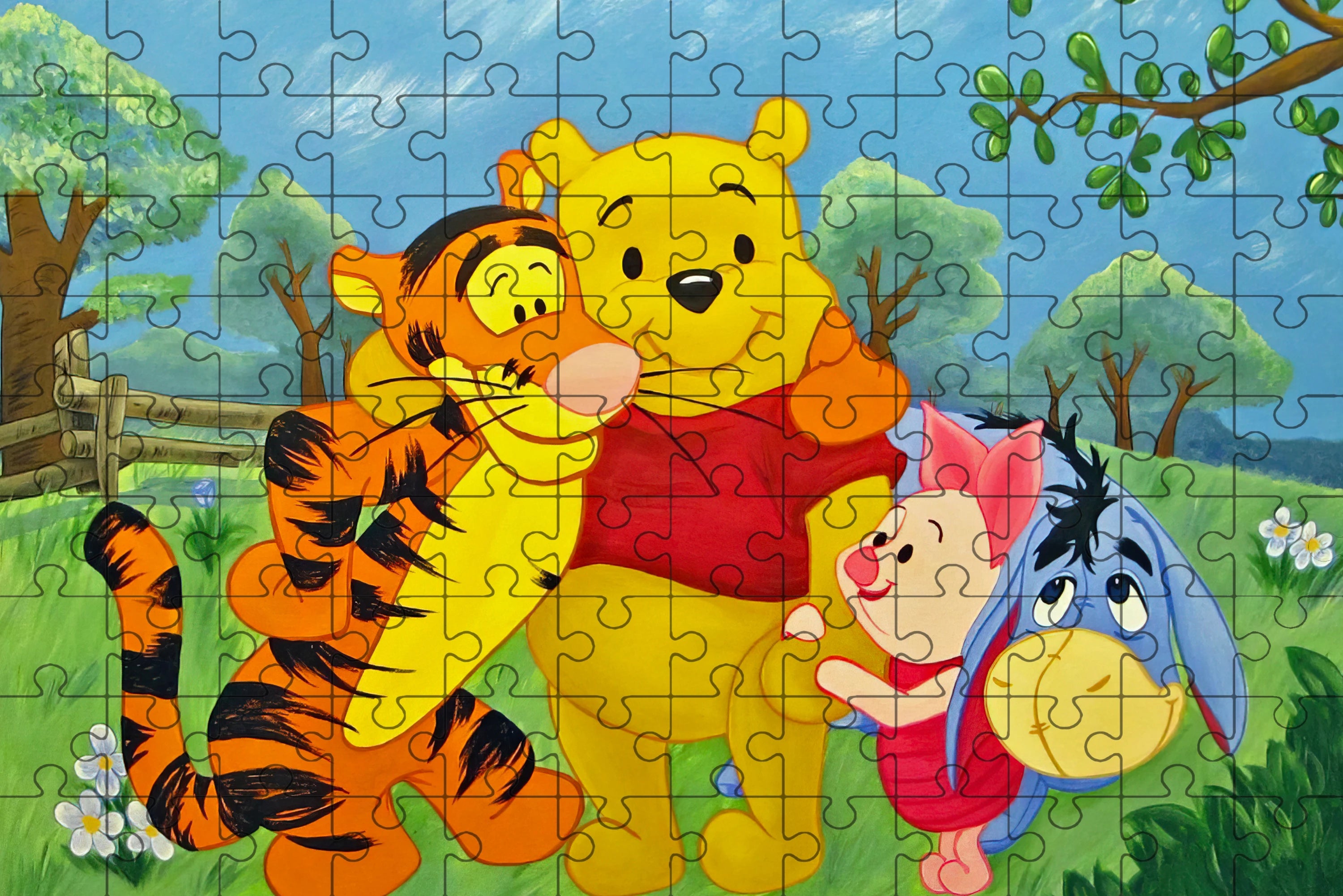 108/200/300/500/1000 pieces disney winnie the pood jigsaw puzzles for adults toys gifts wooden high-quality floor