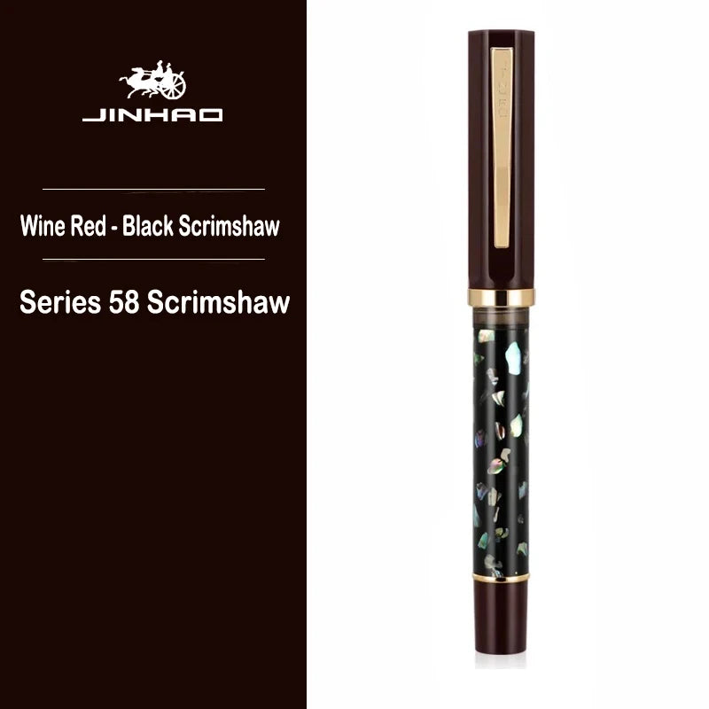 Jinhao 58 wood fountain pen high quality colors student f ef nib ink calligraphy stationery school office supplies