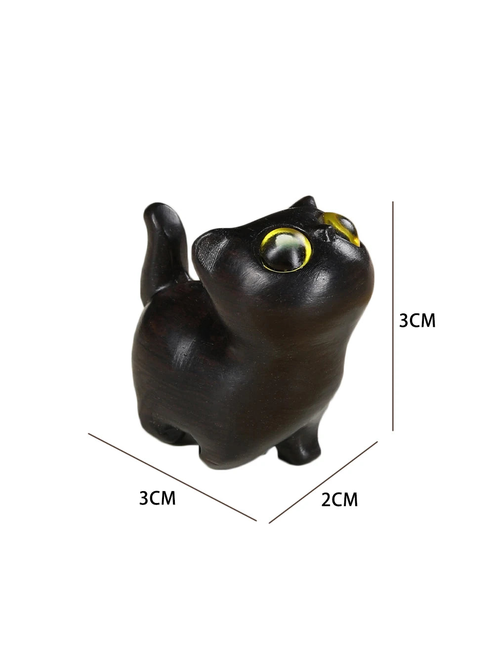 Mini natural wood cat dog miniatures hand-carved wooden puppy kitty figures room decor home decoration accessories - b2