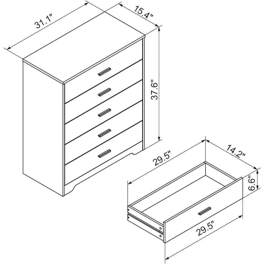 Dresser for bedroom with 4/5 drawers wooden chest of storage organizer unit dressers living room hallway