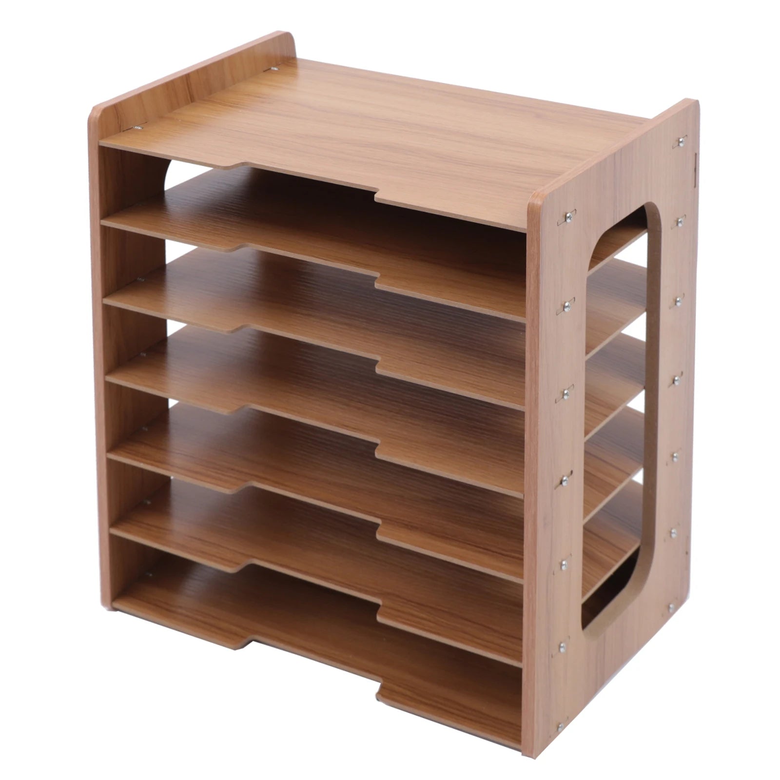 7tier widen wood office paper organizer for desk desktop file holder letter tray & a4 sorter 36*25*38.5cm