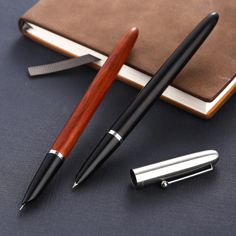 Jinhao 51a fountain pen wooded 0.38mm f nib ink pens for writing finance school office supplies stationery pk 9019 9013