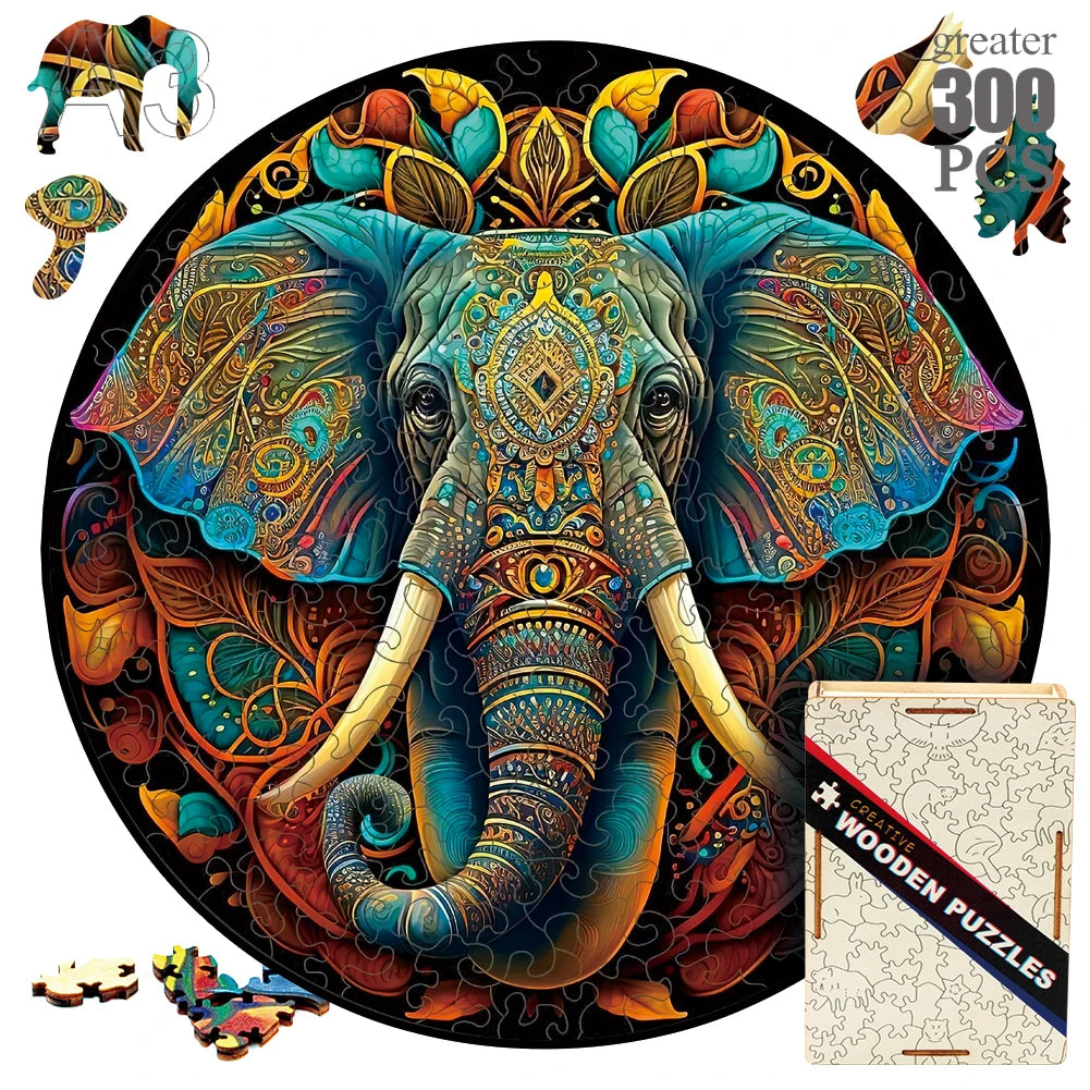 Animal wood puzzle cat fox peacock montessori toys for innovative jigsaw children diy crafts novel products