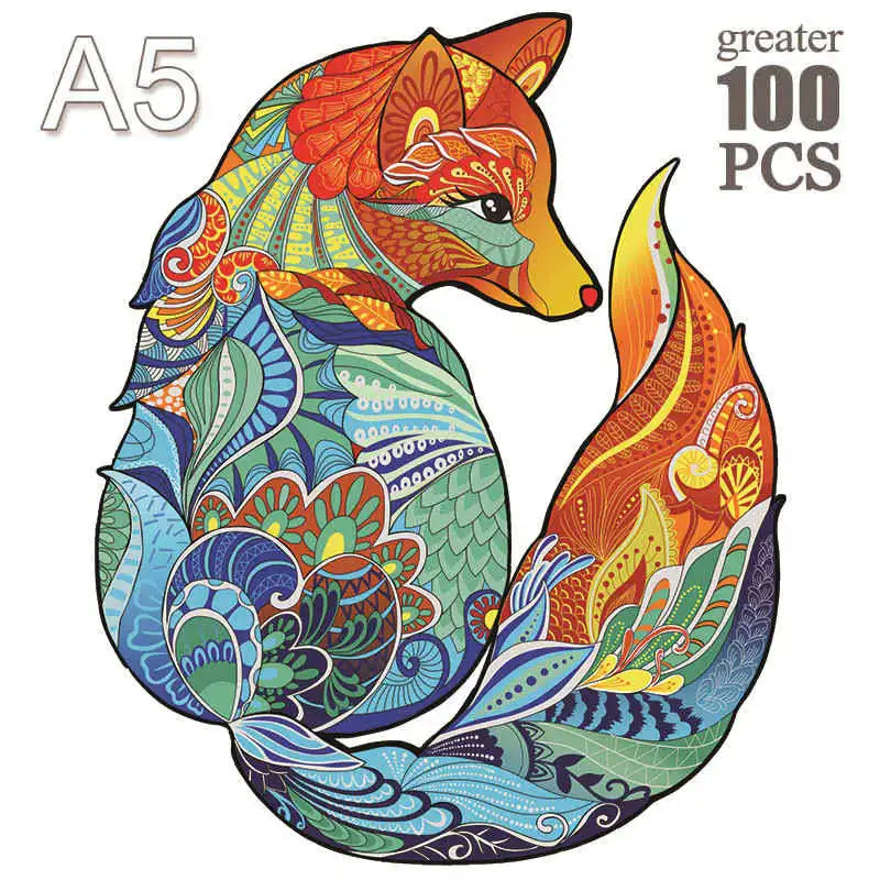 Lovely cat wood jigsaws creative games brain twister holiday gifts wooden animal puzzle kids adults high-quality diy