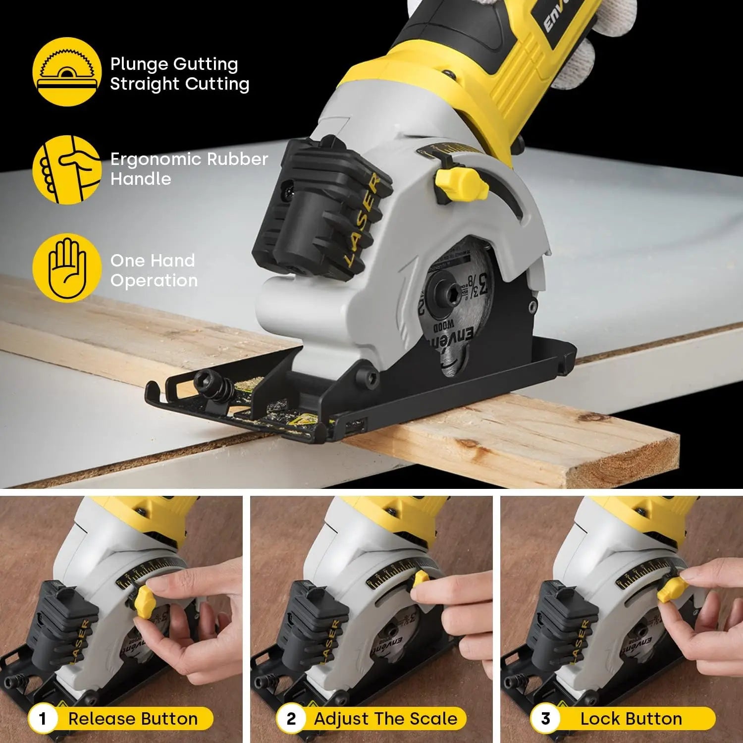 Brushless electric circular saw lithium battery powered handheld miter power tools for dewalt - united states / black