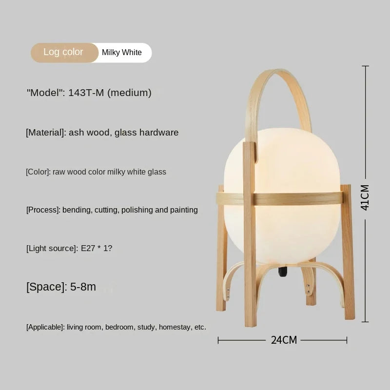 Cole cestita floor lamp art modern simple led wood light living room study bedroom bedside home restaurant decoration