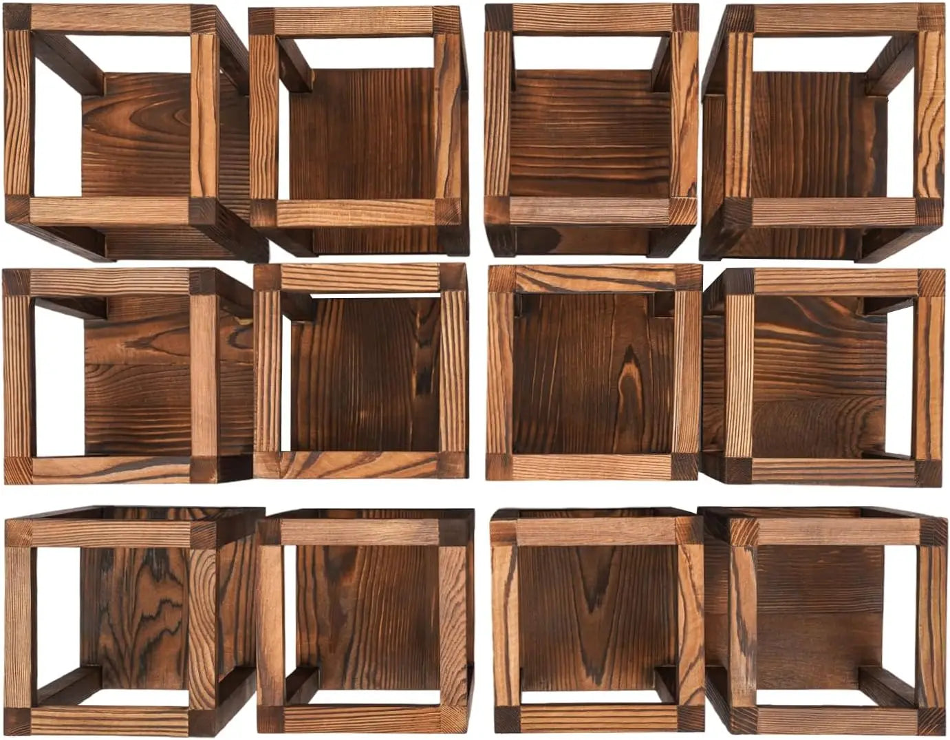 12 pcs wooden wedding lantern centerpiece candle holders 10.6’’ rustic centerpieces for table decor - united states