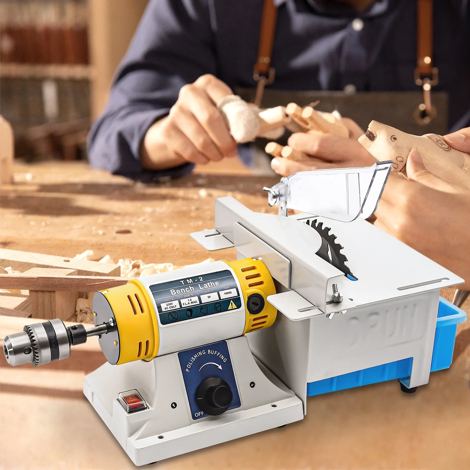 Mini table saw multifunctional woodworking 10000rpm gem jewelry rock polishing buffer cutting machine bench lathe