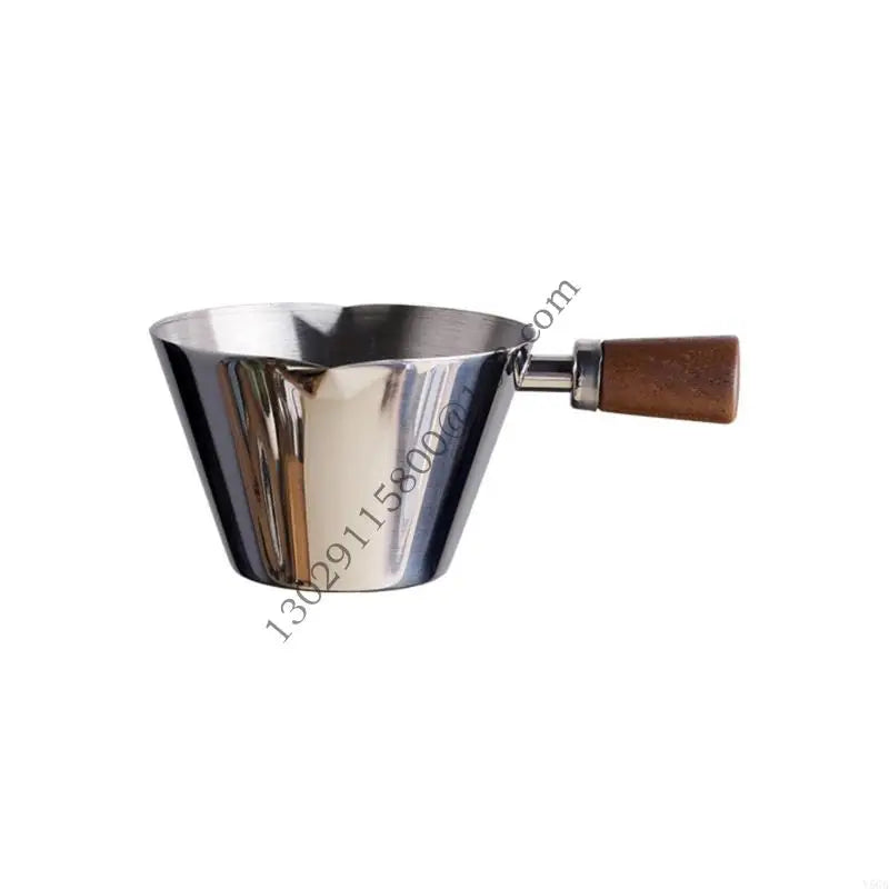 Stainless steel espresso cup 90ml with wooden handle for coffee enthusiasts gift.y5ga - xc / china