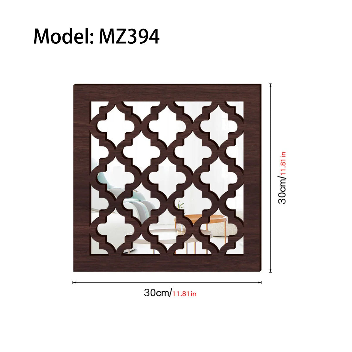 Rustic living room bedroom wall decor mirror wood farmhouse window frame hallway home decoration vintage decorative