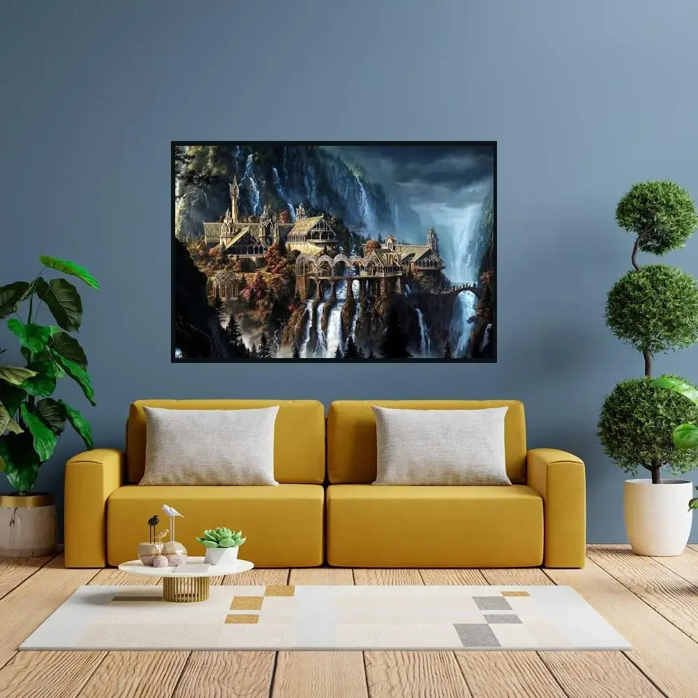 120/300/500/1000 pieces adult waterfall castle jigsaw puzzle stress relief entertainment toys landscape puzzles