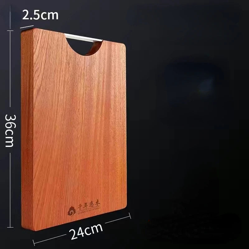Solid wood chopping board whole cutting ebony antibacterial anti-mould household kitchen plate - 36x24x2.5cm