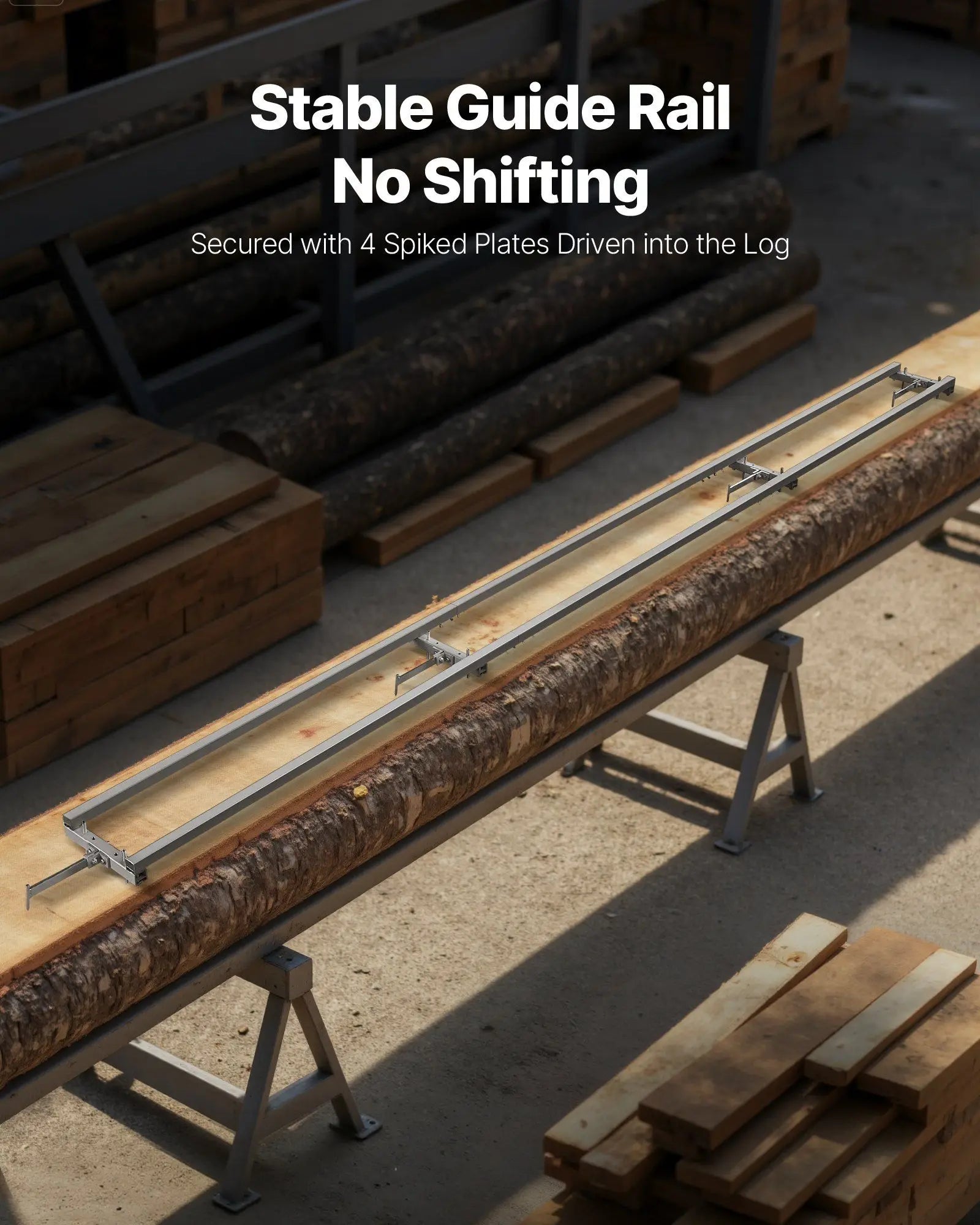 12 ft rail mill guide system with 4 crossbars aluminum chainsaw kit adjustable milling rails for builders