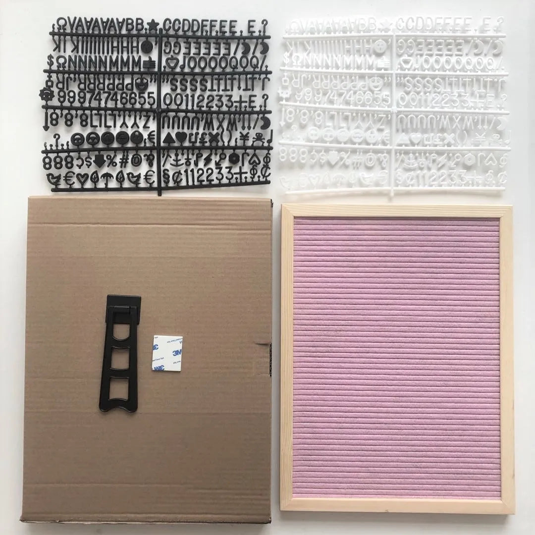 Plus size felt letter decorative board with stand 30*40cm wooden frame messages boards 460 letters diy party decoration