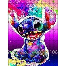 300/500/1000 pieces puzzle disney stitch cartoon jigsaw for adults kids educational toys diy gift decompressing game