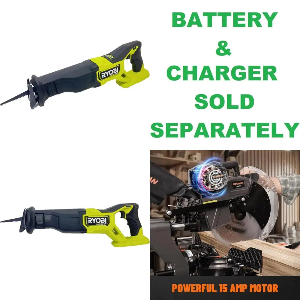 Ryobi one+ hp 18v brushless cordless reciprocating saw (tool only) - united states / green black