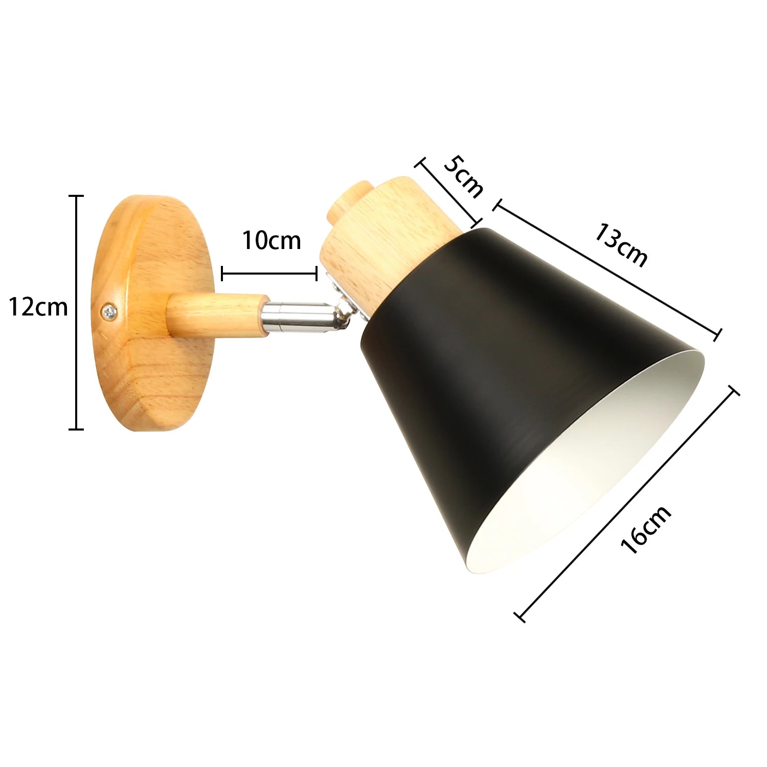 Nordic led wall lamp wood creative lighting fixture guest room balcony staircase sconce bedroom bedside decor light