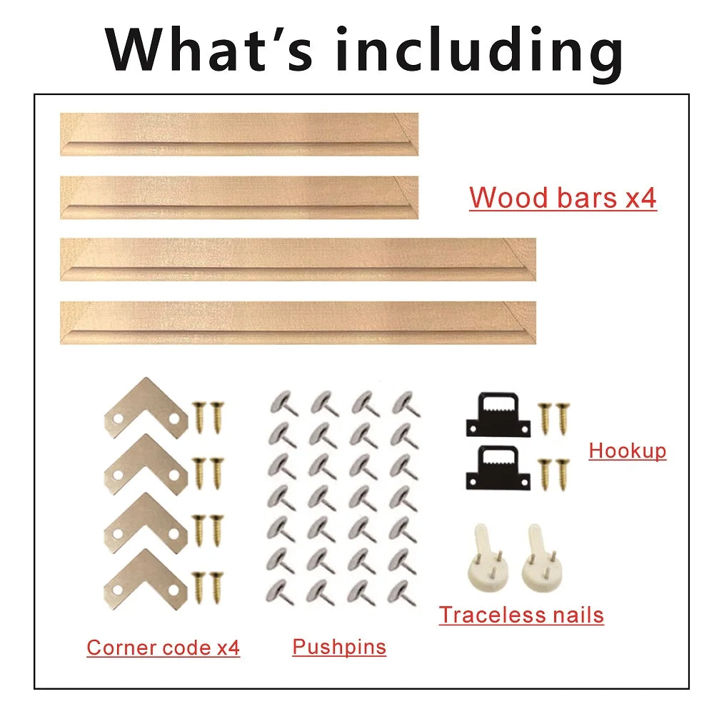 40x60 50x70 60x90 60x120 diy wood frame kit for canvas oil painting bars diamond wall art