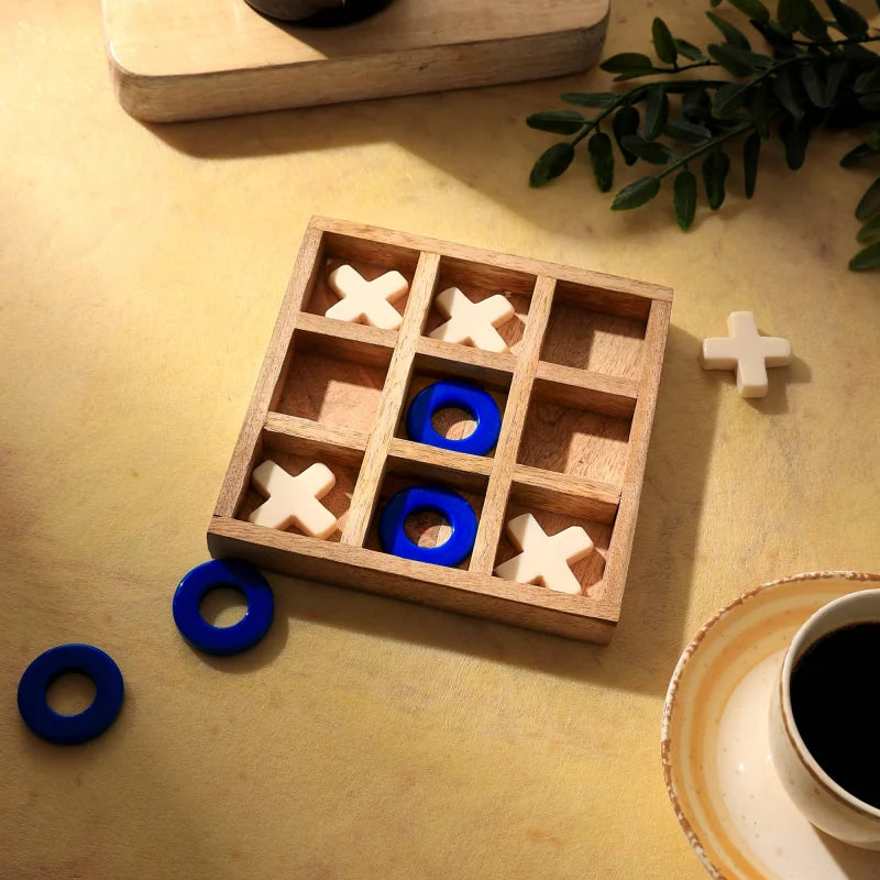 Tic-tac-toe wood & resin board game: a timeless classic with a modern twist - united states - tic tac toe