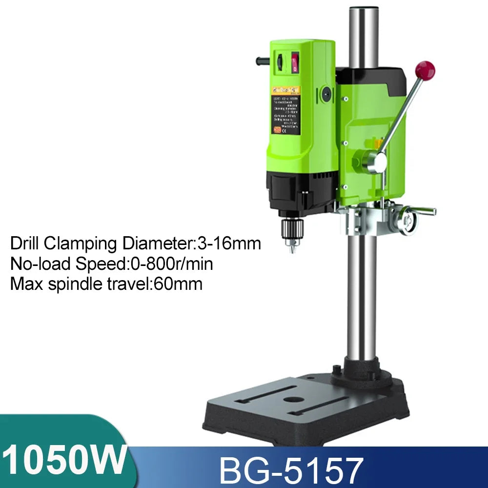 Allsome mini bench drill drilling machine variable speed chuck 1-16mm for diy wood metal electric tools - bg-5157