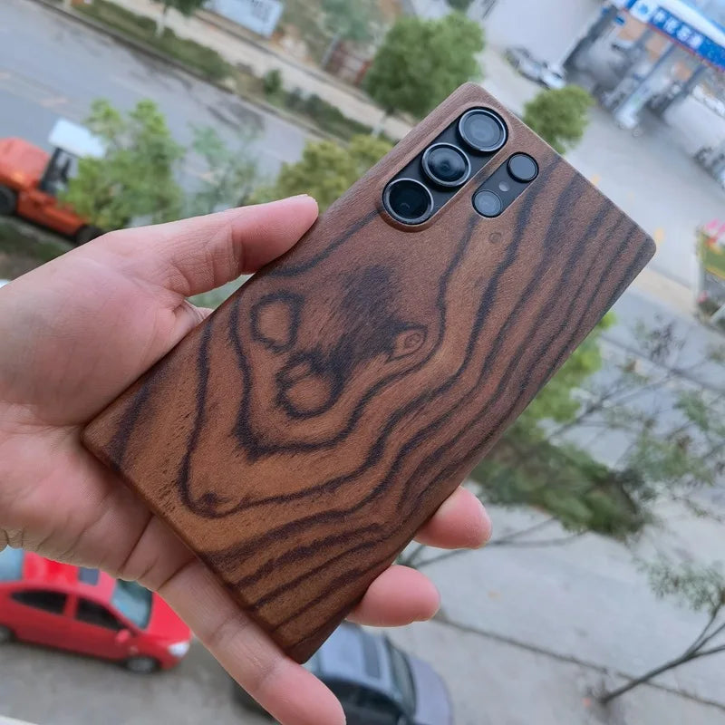 For samsung galaxy s25 ultra s24 s23 s22 s21 note 20 ultra plus walnut enony wood rosewood wooden back case cover