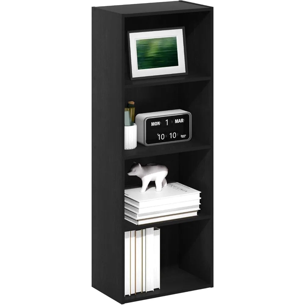 four-tier-wooden-bookshelf-with-storage-black-finish