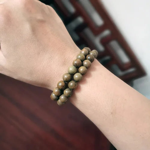 Green sandalwood bracelet argentina natural wood fragrance lasting hand-held twisted beads male and female couple hand