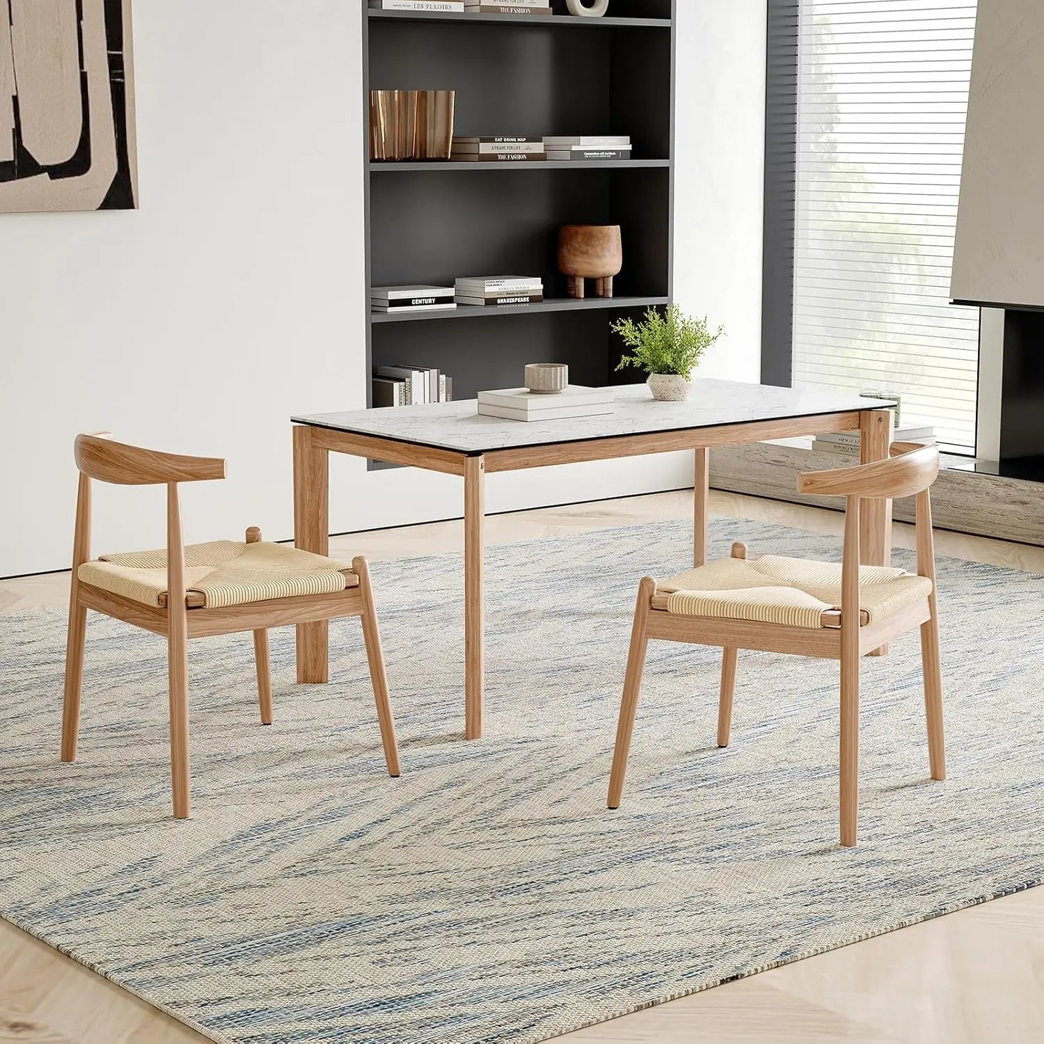 Dining chairs set of 2 mid century modern kitchen & room for room,dining table with solid wood leg