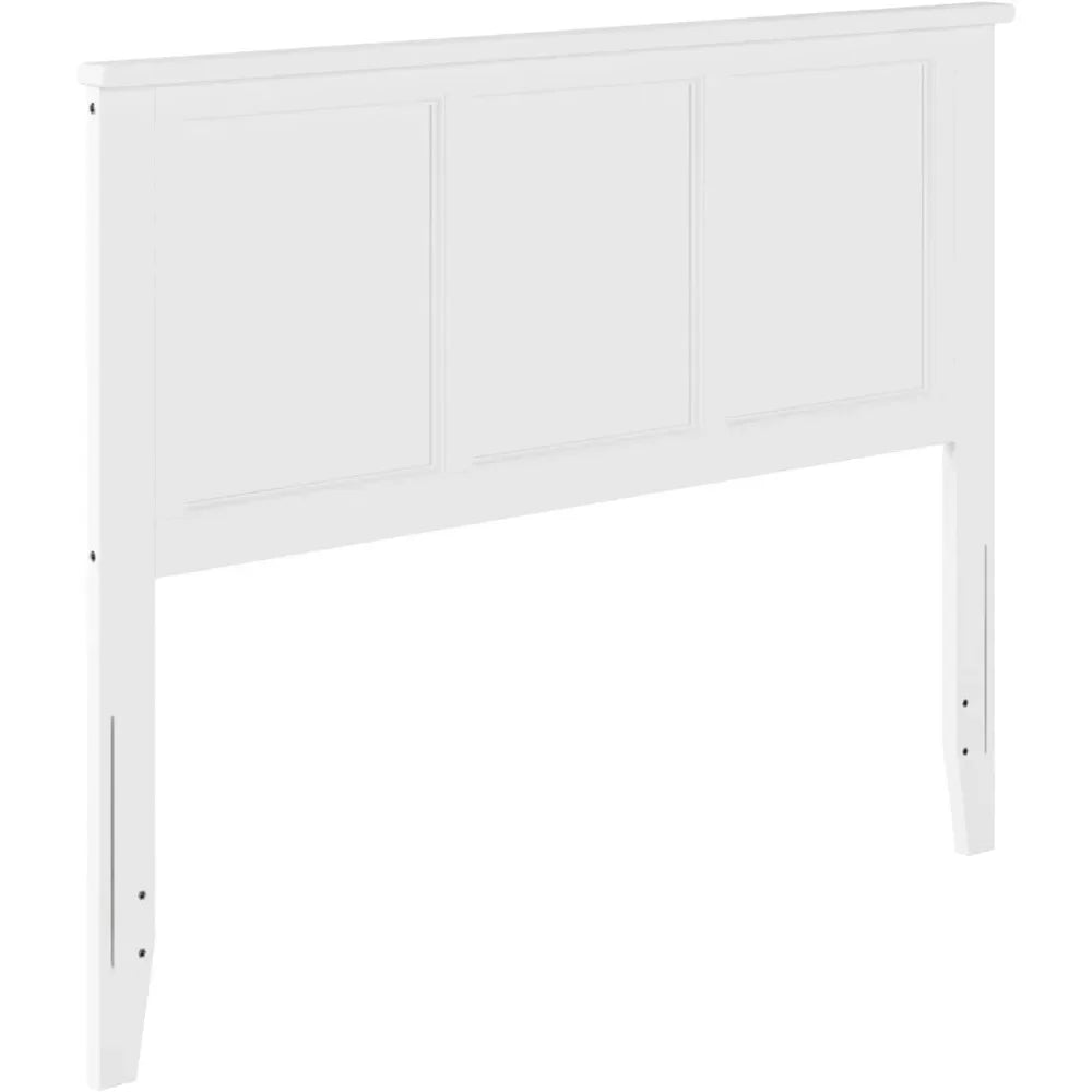 Madison full solid wood panel headboard with attachable charger white - united states
