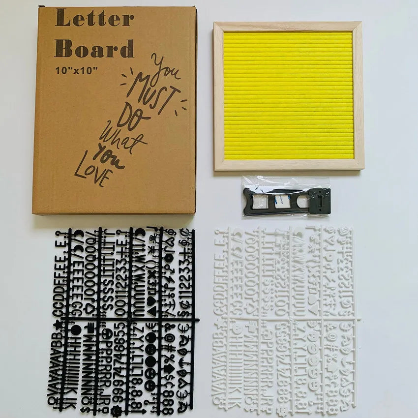 10*10 felt letter decorative boards wood message board birthday party letterboard 460 letters photo frame with bracket