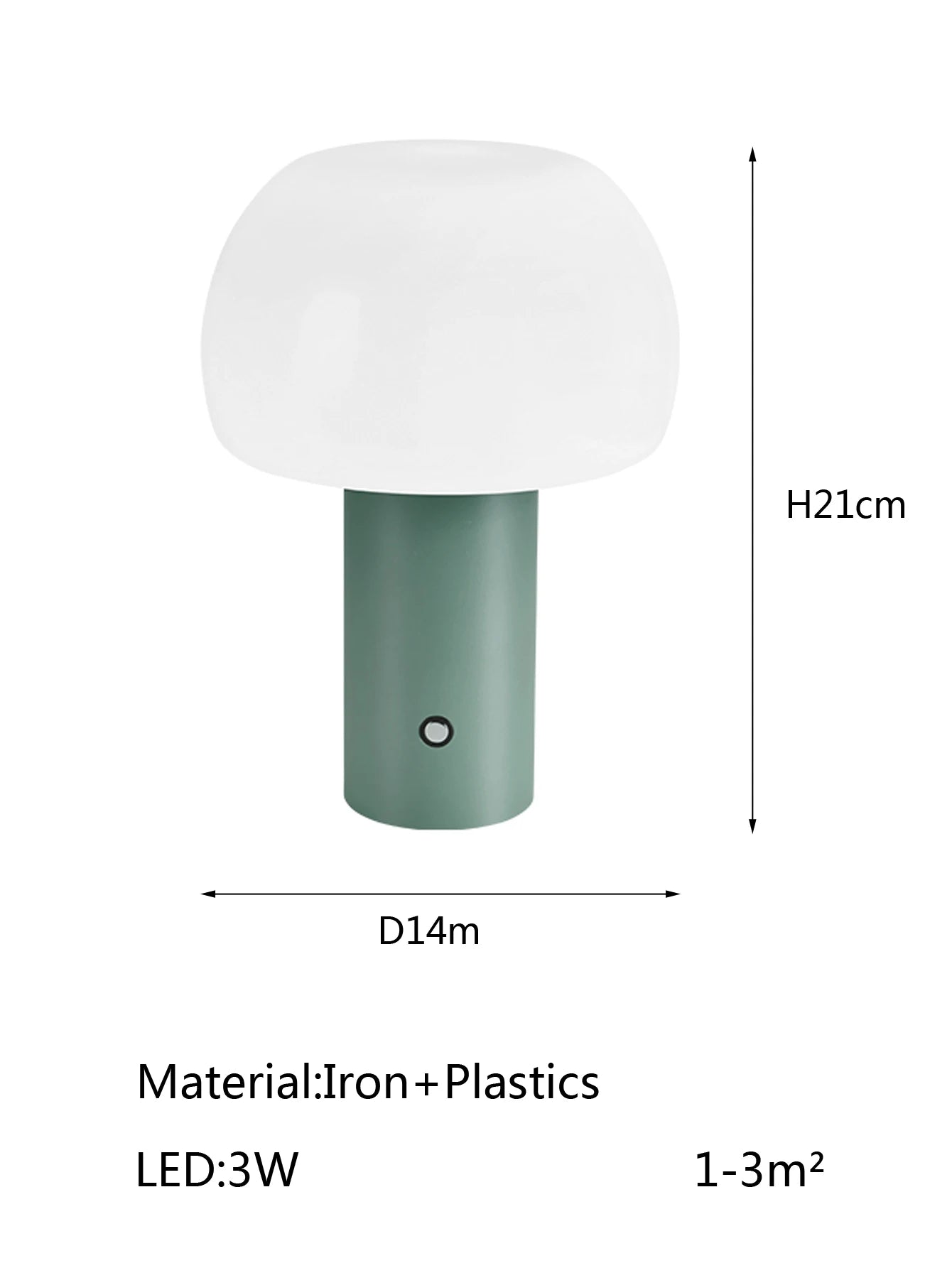 Led green/orange/white/black desktop decorative table lamp rechargeable portable for camping restaurant home