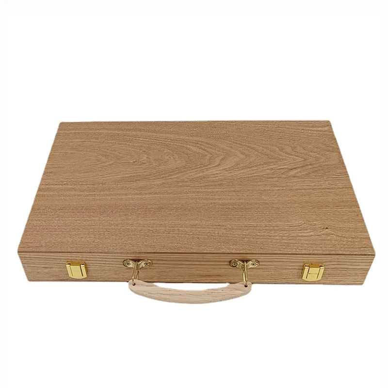 Wooden portable backgammon chess set luxury board games professional checkerboard travel family table game child gift