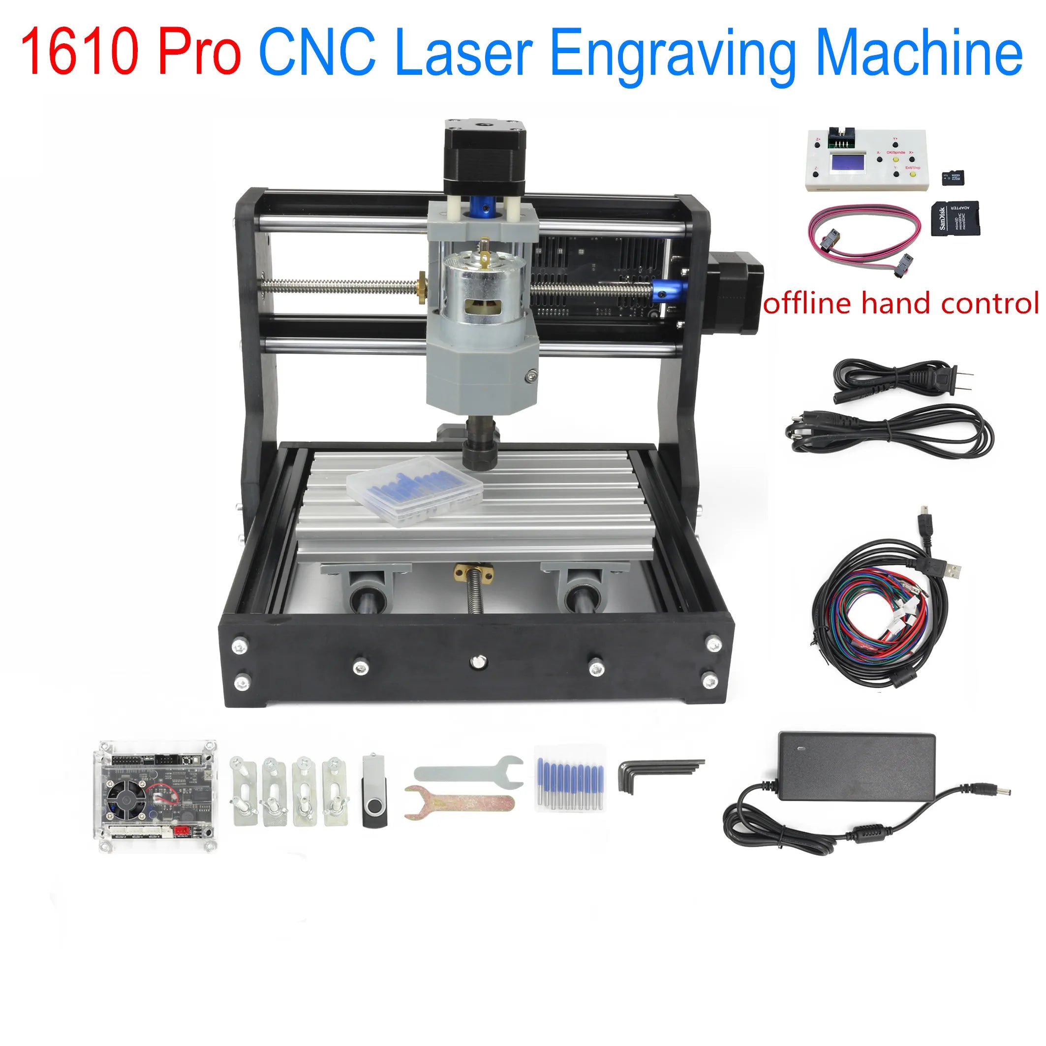 【eu & usa br stock】cnc 1610 pro diy laser engraving router woodworking milling machine with grbl off-line controller 3